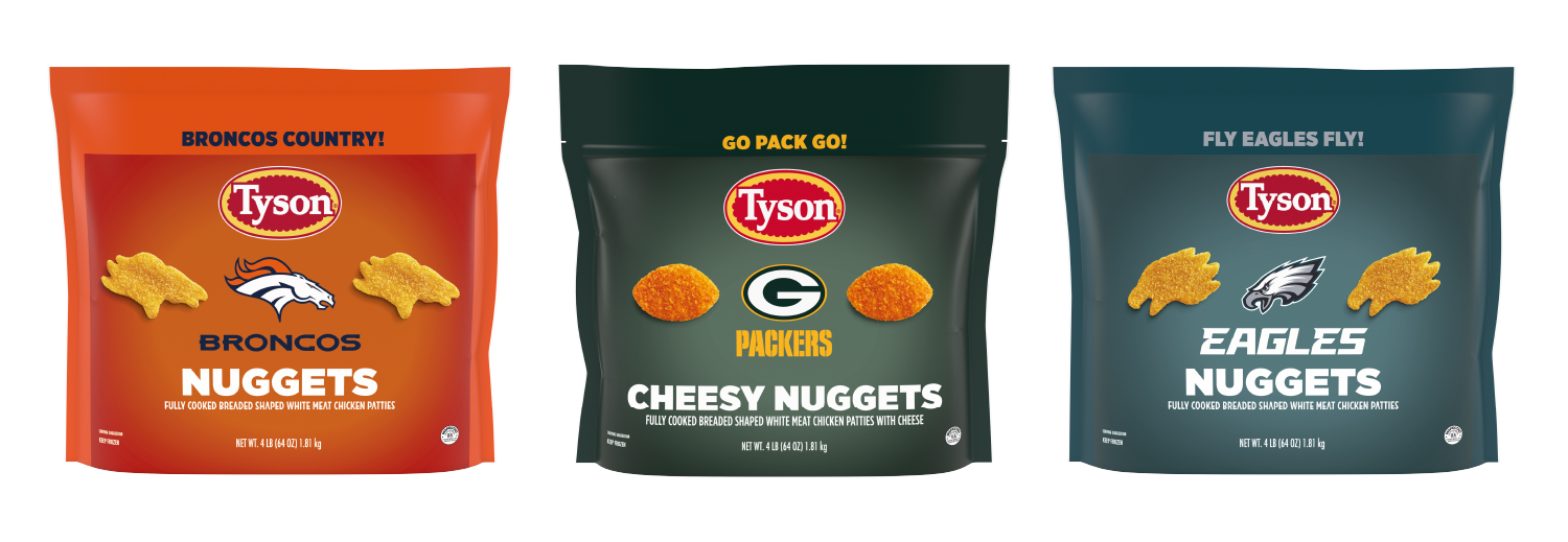 Three new bags of football team nuggets